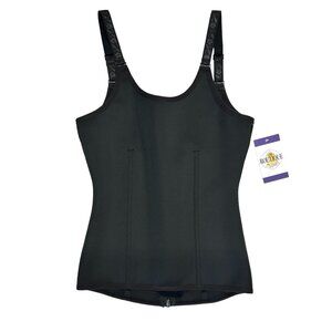Black Waist Trainer Compression Vest Underbust Zip Hook WYOB Post Surgical